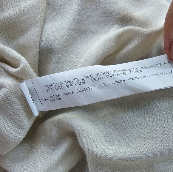 Zara Midi dress Mock Neck Long Sleeve butterfly floral print L M blue white new - Picture 8 of 8